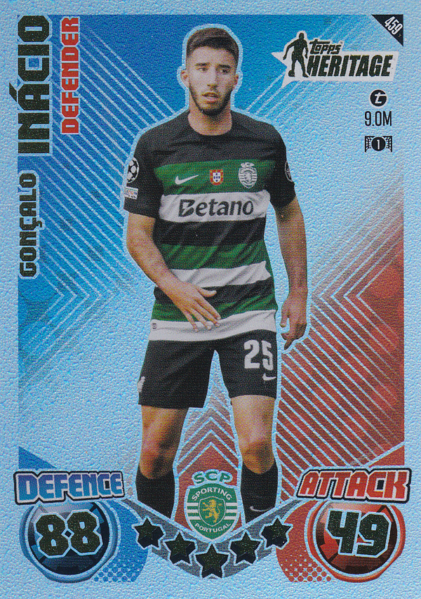 Goncalo Inacio - Sporting Lissabon - Topps Champions League 2024 - Heritage - Nr. 459