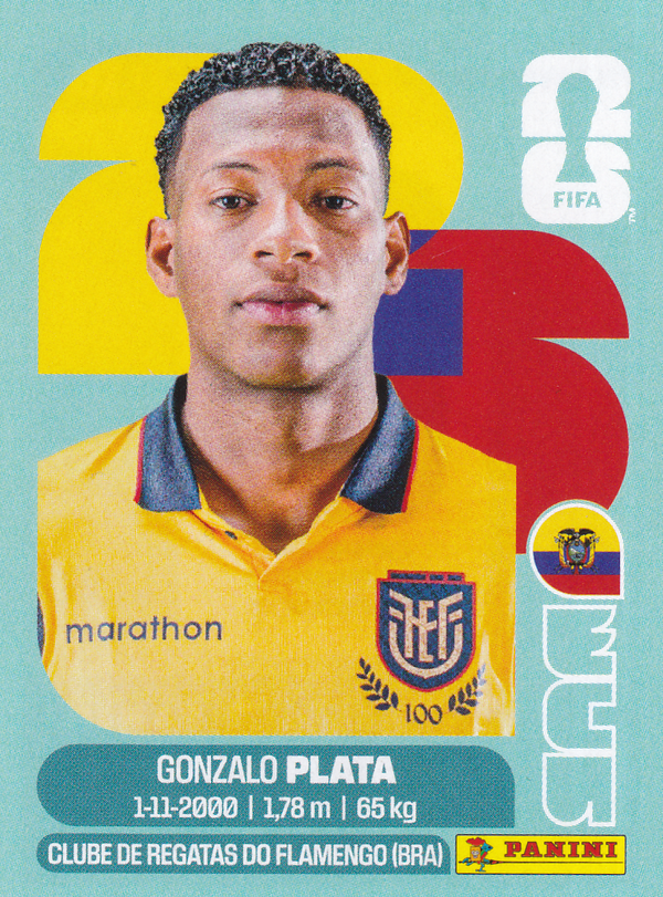 Gonzalo Plata - Ecuador - Panini WM 2026 - Basis Bild - ECU16