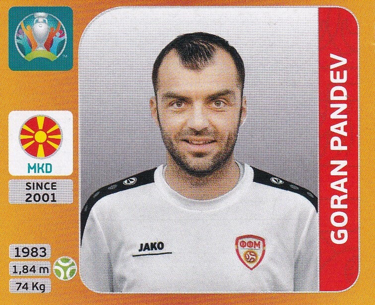 Goran Pandev / Mazedonien / Panini EM 2020 / Basis Bild / Nr. 306