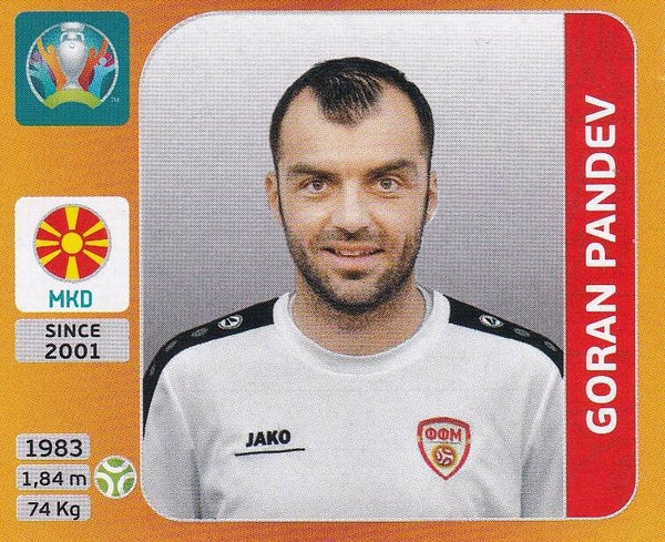 Goran Pandev / Mazedonien / Panini EM 2020 / Basis Bild / Nr. 306