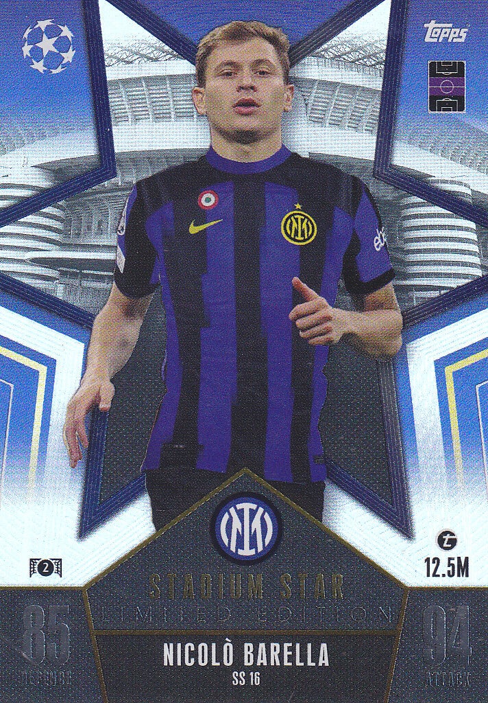 Nicolo Barella / Inter Mailand / Topps Champions League 2023 / Stadium Star limited Edition / Nr. SS16