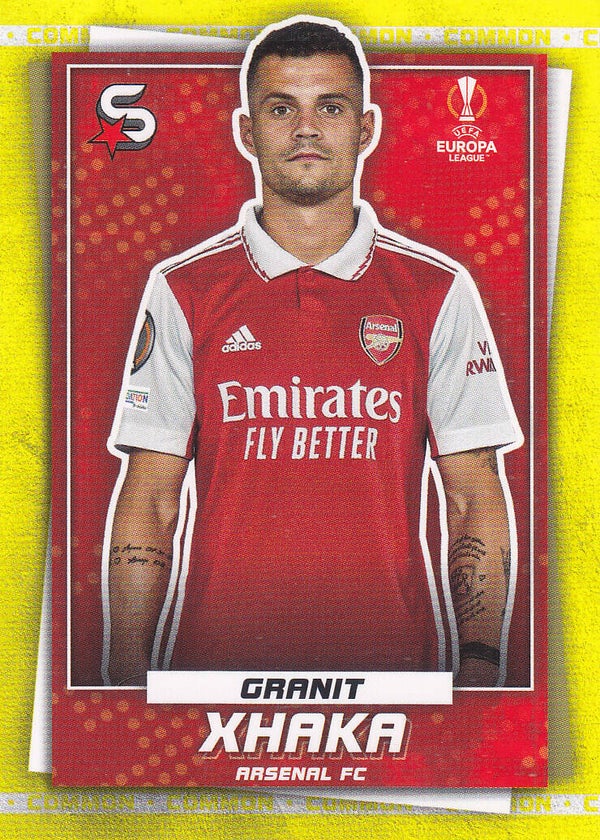 Granit Xhaka / Arsenal London / Topps Super Stars 2022 / Parallel Common Yellow Karte nicht nummeriert / Nr.161