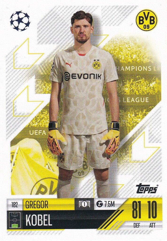 Gregor Kobel - Borussia Dortmund - Topps Champions League 2024 - Basis Karte - Nr. 182