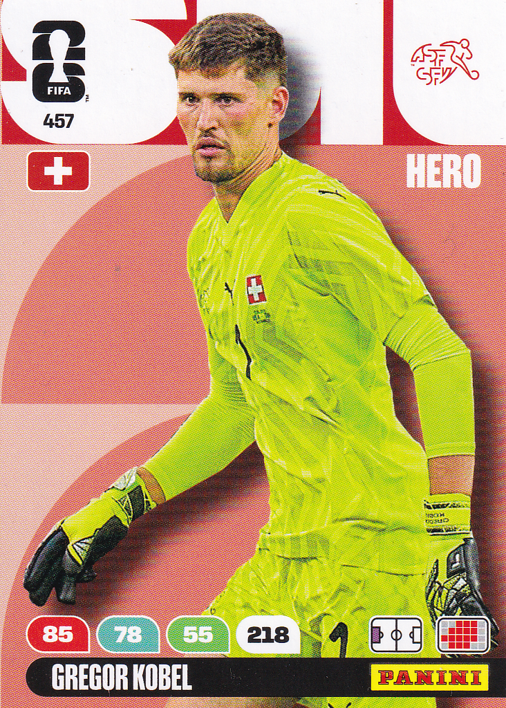 Gregor Kobel - Schweiz - Panini WM 2026 - Hero - Nr. 457