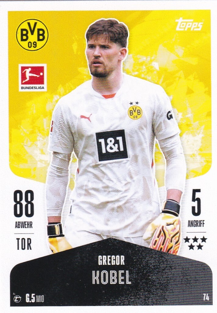 Gregor Kobel - Borussia Dortmund - Topps Match Attax 2024 - Basis Karte - Nr. 74