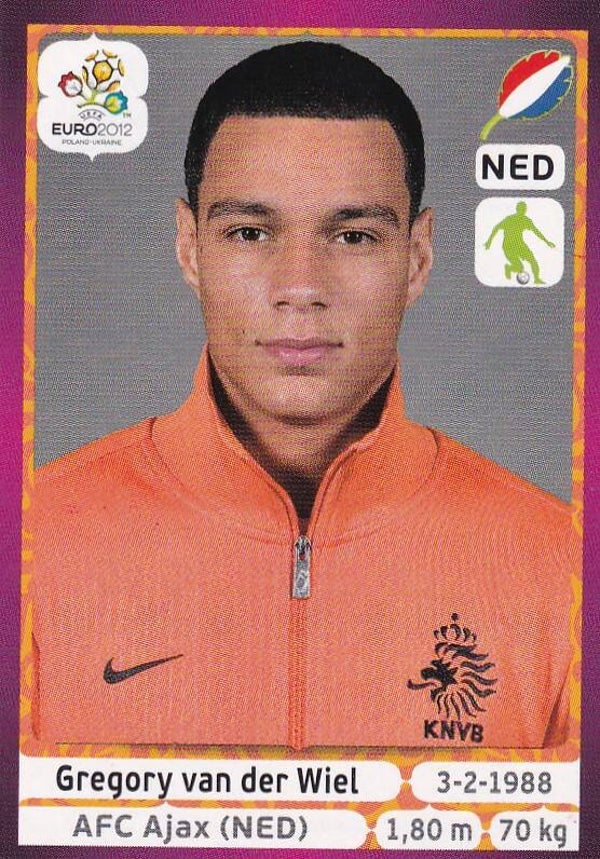 Gregory van der Wiel / Holland / Panini EM 2012 / Basis Bild / Nr. 175