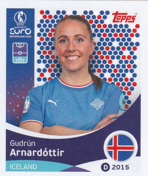 Gudrun Arnardottir - Island - Topps Frauen EM 2025 - Basis Bild - Nr. 65