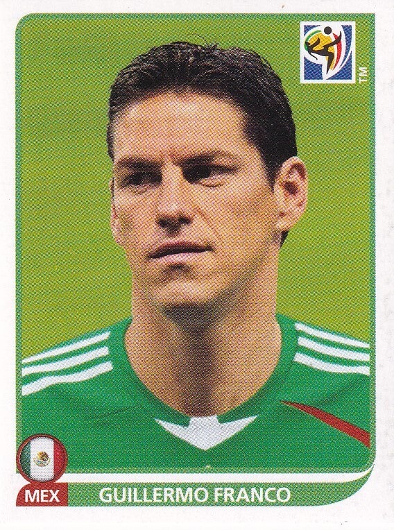 Guillermo Franco / Mexico / Panini WM 2010 / Basis Bild / Nr. 62