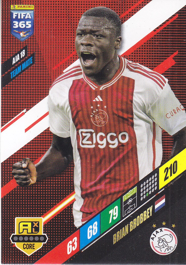 Brian Brobbey / Ajax Amsterdam / Panini Fifa 365 Jahr 2024 / Team Mate Karte / Icon Core / Nr. AJA 18
