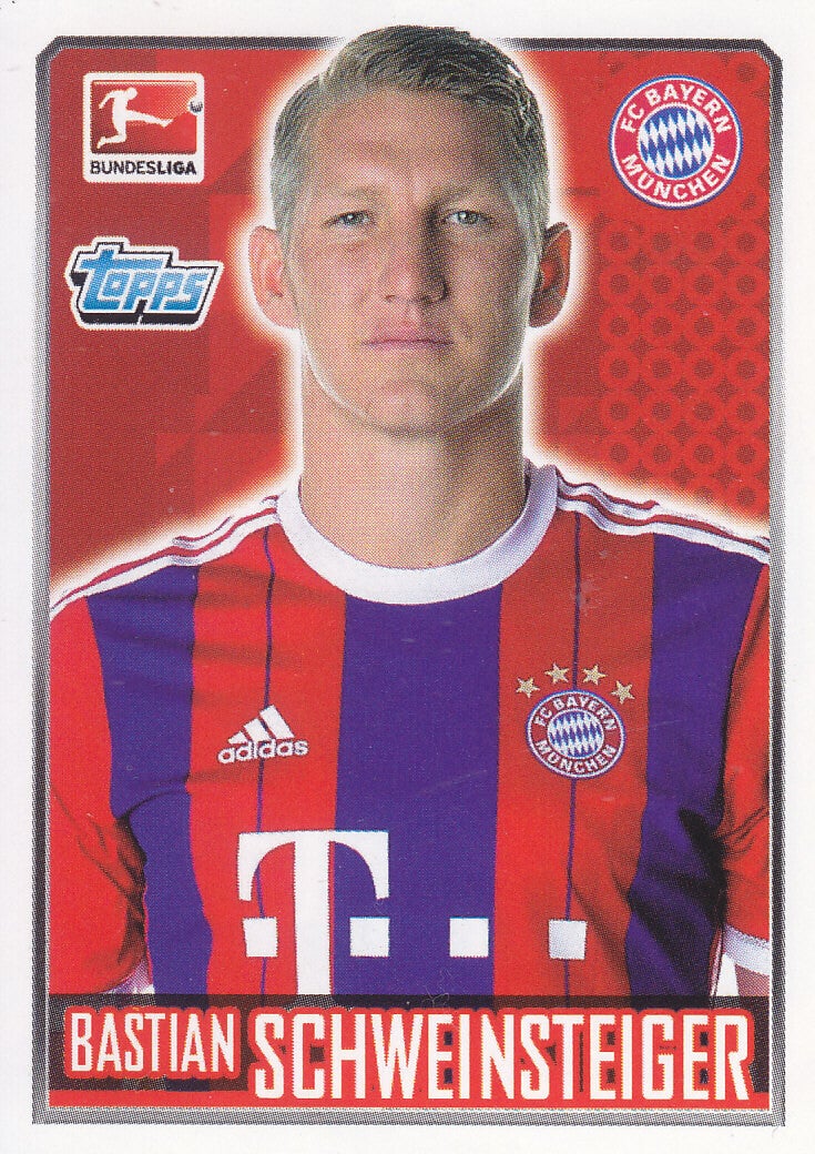 Bastian Schweinsteiger / FC Bayern München / Topps Bundesliga 2014 / Basis Bild / Nr. 208