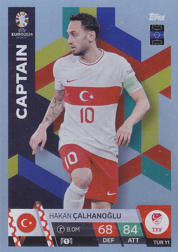Hakan Calhanoglu / Türkei / Topps EM 2024 / Captain / Nr. TUR 11