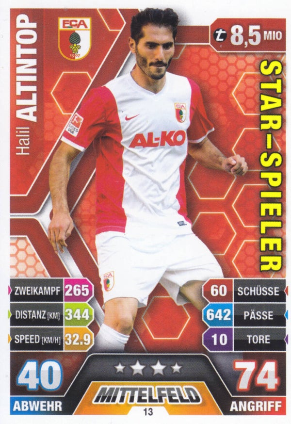 Halil Altintop / FC Augsburg / Topps Match Attax 2014 / Star-Spieler / Nr. 13