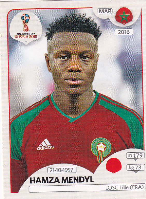 Hamza Mendyl - Marokko - Panini WM 2018 - Basis Bild - Nr. 159