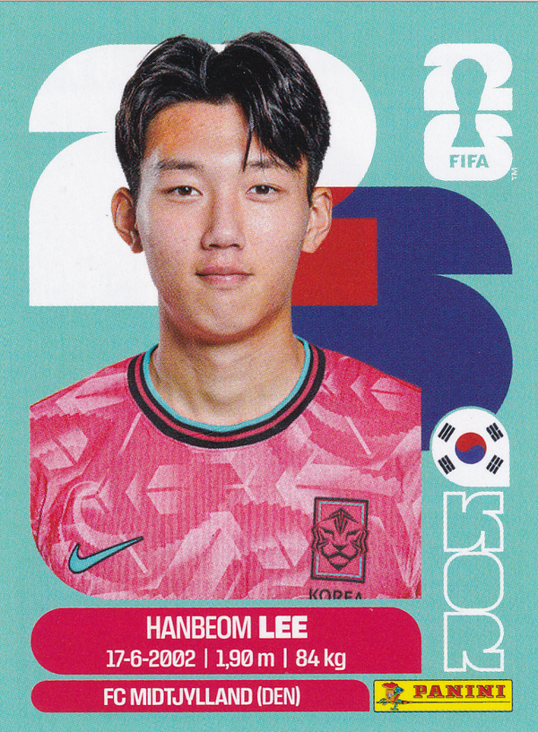 Hanbeom Lee - Südkorea - Panini WM 2026 - Basis Bild - KOR7