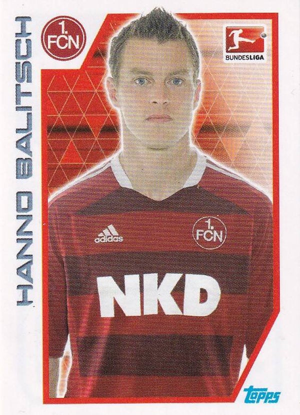 Hanno Balitsch / 1.FC Nürnberg / Topps Bundesliga 2012 / Basis Bild / Nr. 249