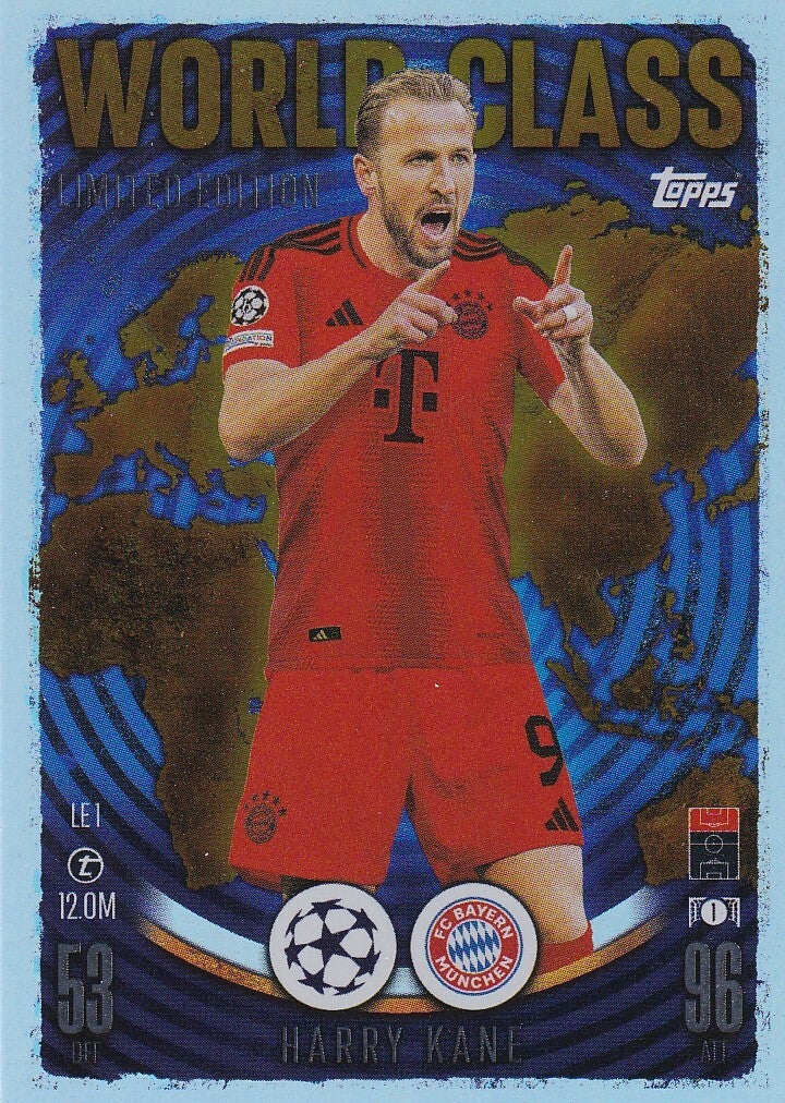 Harry Kane / FC Bayern München / Topps Champions League 2024 / Limited Edition / World Class / Nr. LE 1