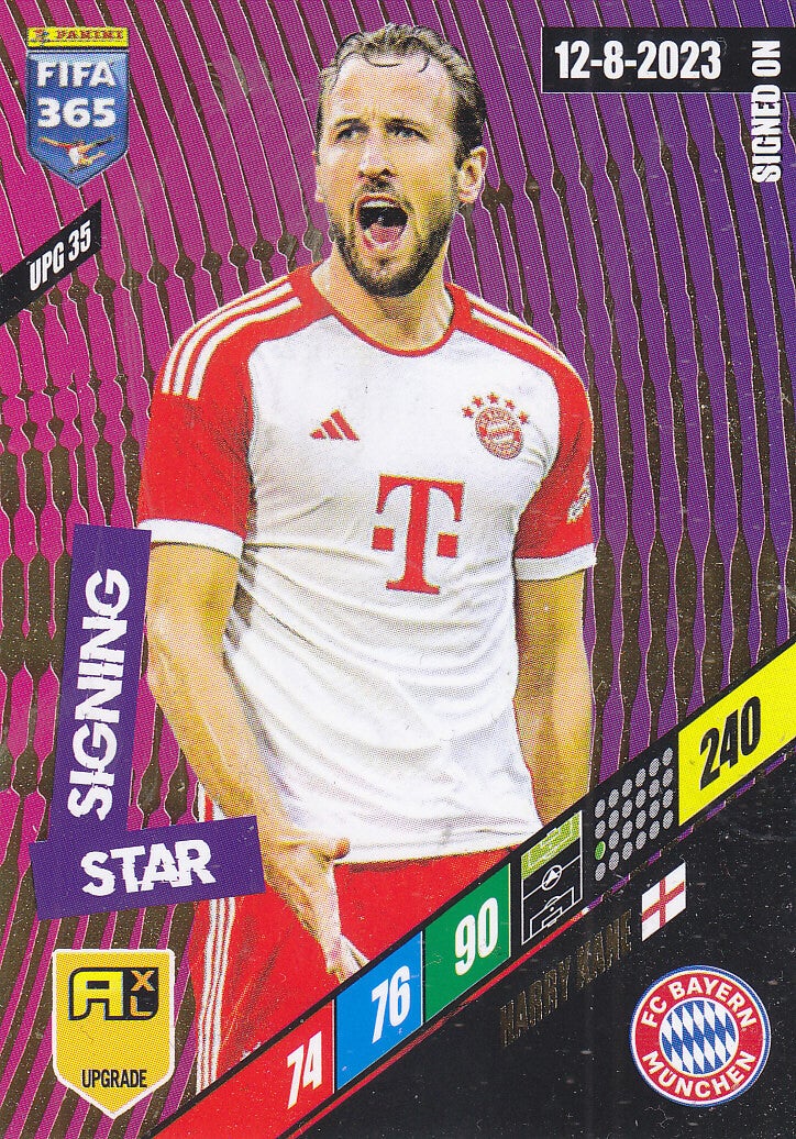 Harry Kane / FC Bayern München / Panini Fifa 365 Jahr 2024 / Signing Star / Icon Upgrade / Nr. UPG 35