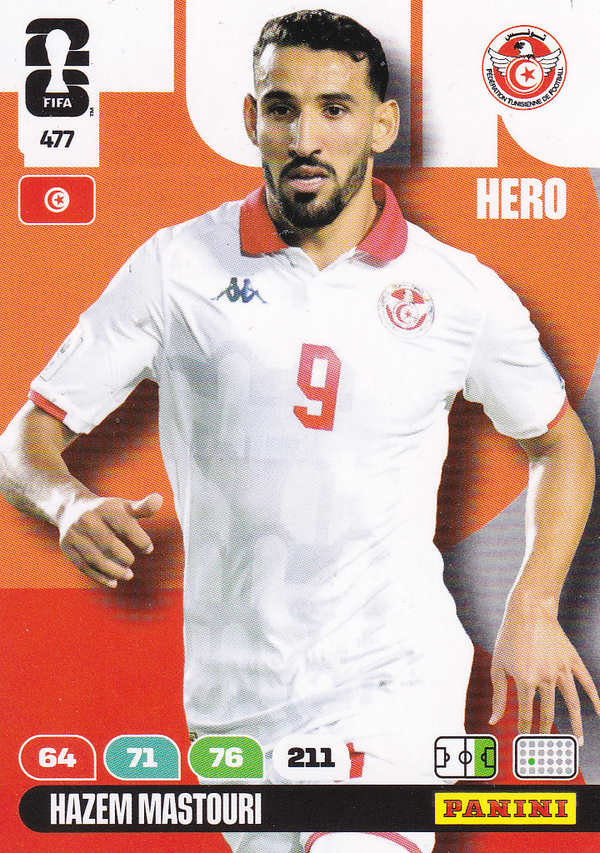 Hazem Mastouri - Tunesien - Panini WM 2026 - Hero - Nr. 477