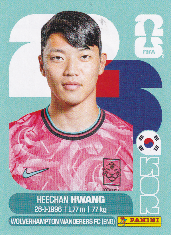 Hee-Chan Hwang - Südkorea - Panini WM 25026 - Basis Bild - KOR19