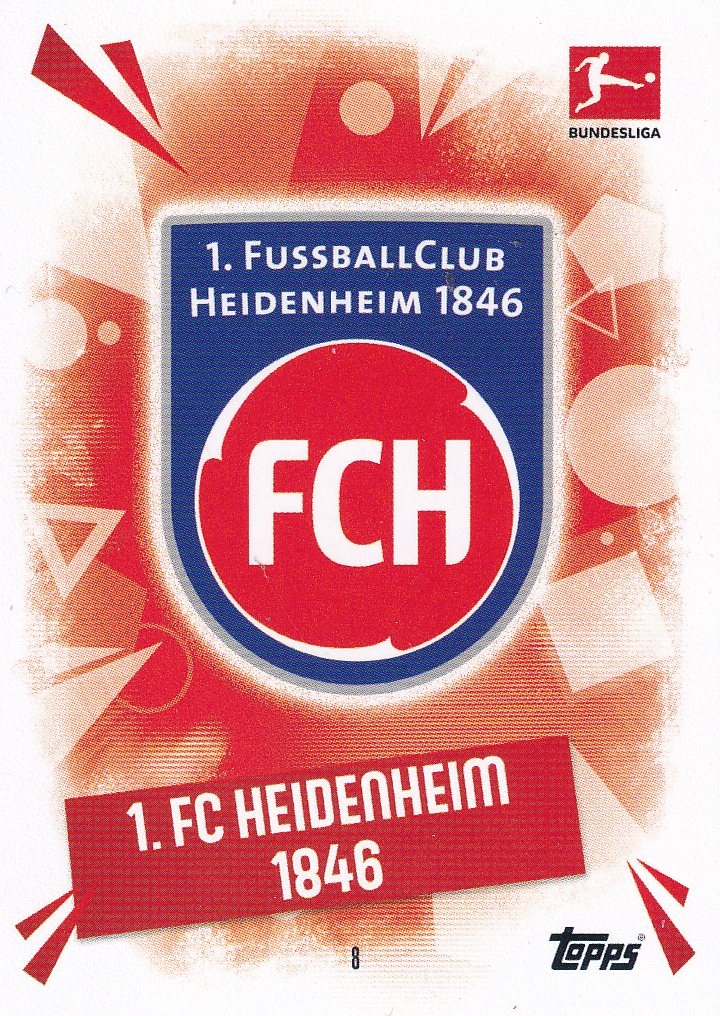 1.FC Heidenheim - Topps Match Attax 2025 - Vereinslogo - Nr. 8
