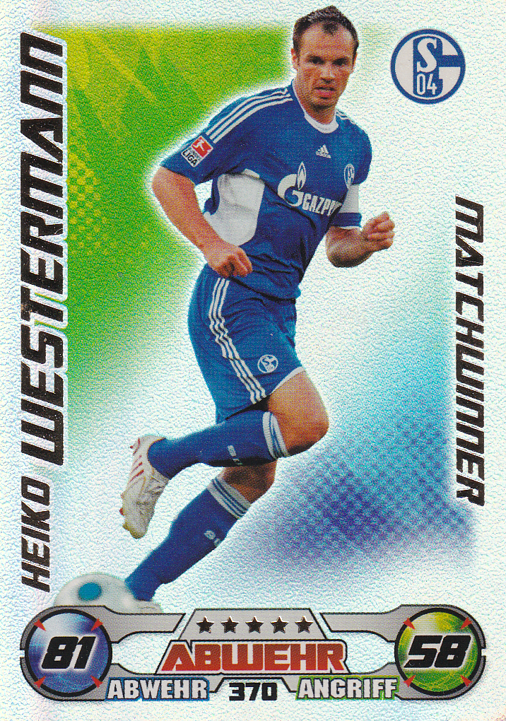 Heiko Westermann - FC Schalke 04 - Topps Match Attax 2009 - Matchwinner - Nr. 370