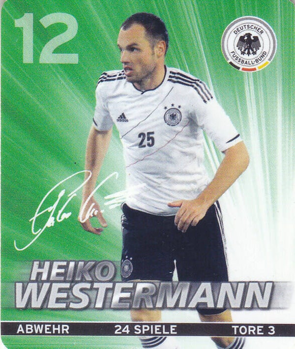 Heiko Westermann / Deutschland / DFB Rewe Plastik Sammelkarte / Nr. 12/32