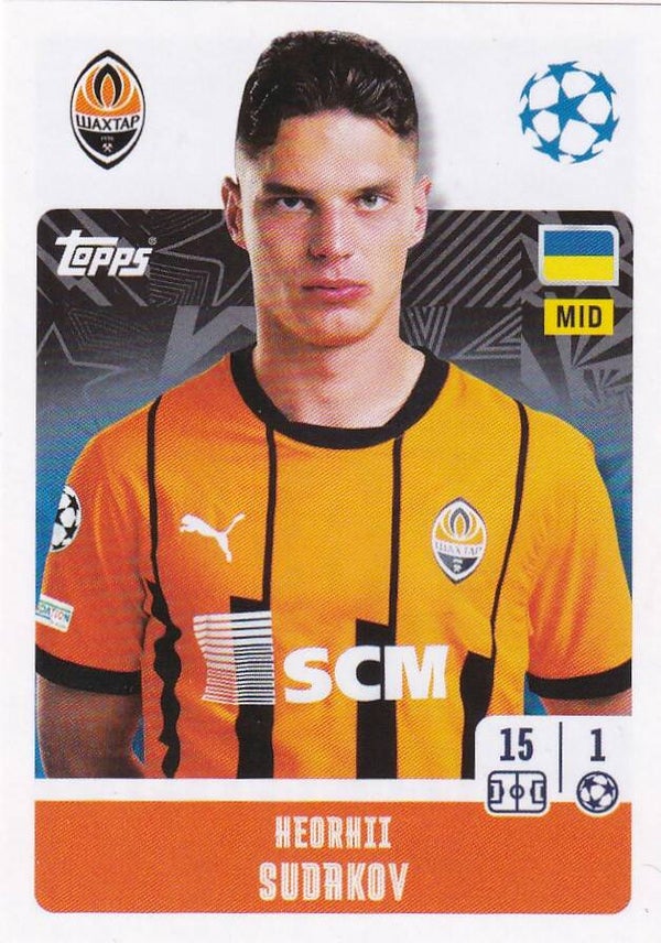 Heorhii Sudakov / Shakthar Donetsk / Topps Champions League 2024 / Basis Bild / Nr. 204