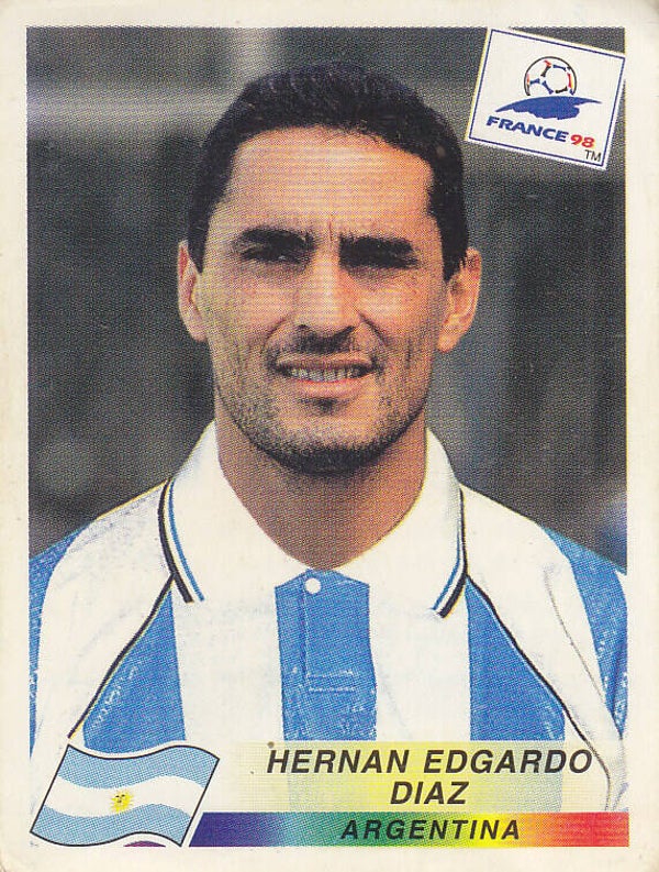 Hernan Edgardo Diaz Argentinien Panini Fußball WM 1998 Basis Bild Nr.504