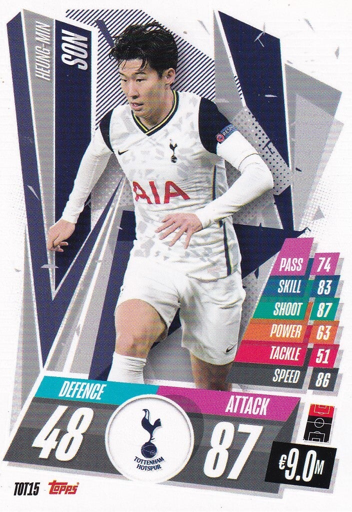 Heung-Min Son / Tottenham Hotspur / Topps Champions League 2020 / Basis Karte / Nr. TOT 15