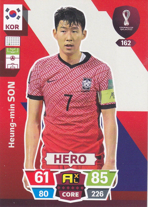 Heung Min Son / Südkorea / Panini WM 2022 / Hero Karte / Nr. 162