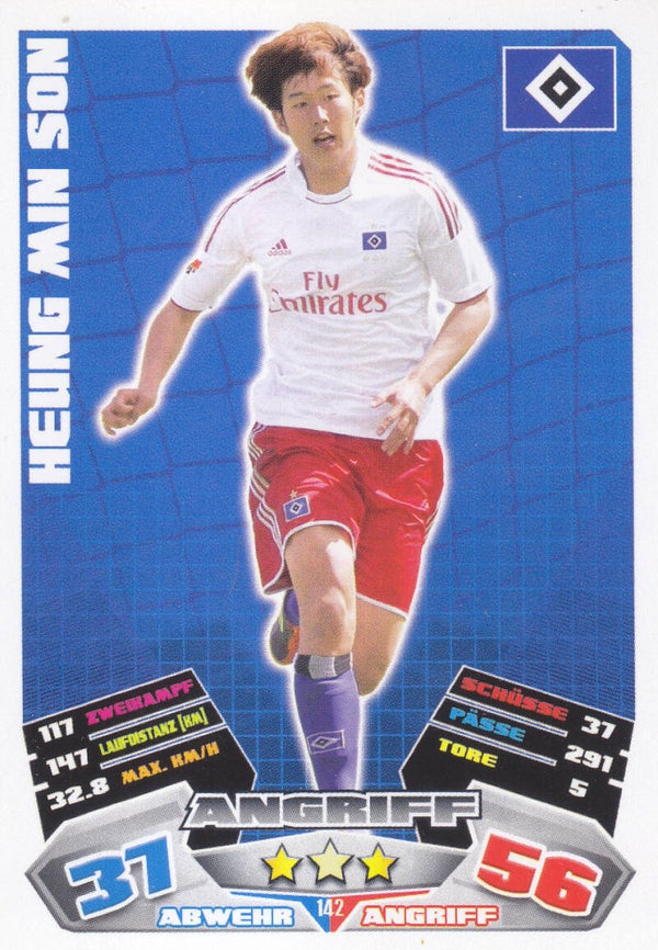 Heung Min Son / Hamburger SV / Topps Match Attax 2012 / Basis Karte / Nr.142