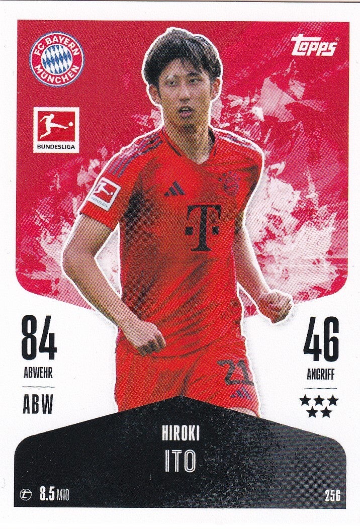 Hiroki Ito / FC Bayern München / Topps Match Attax 2024 / Basis Karte / Nr. 256