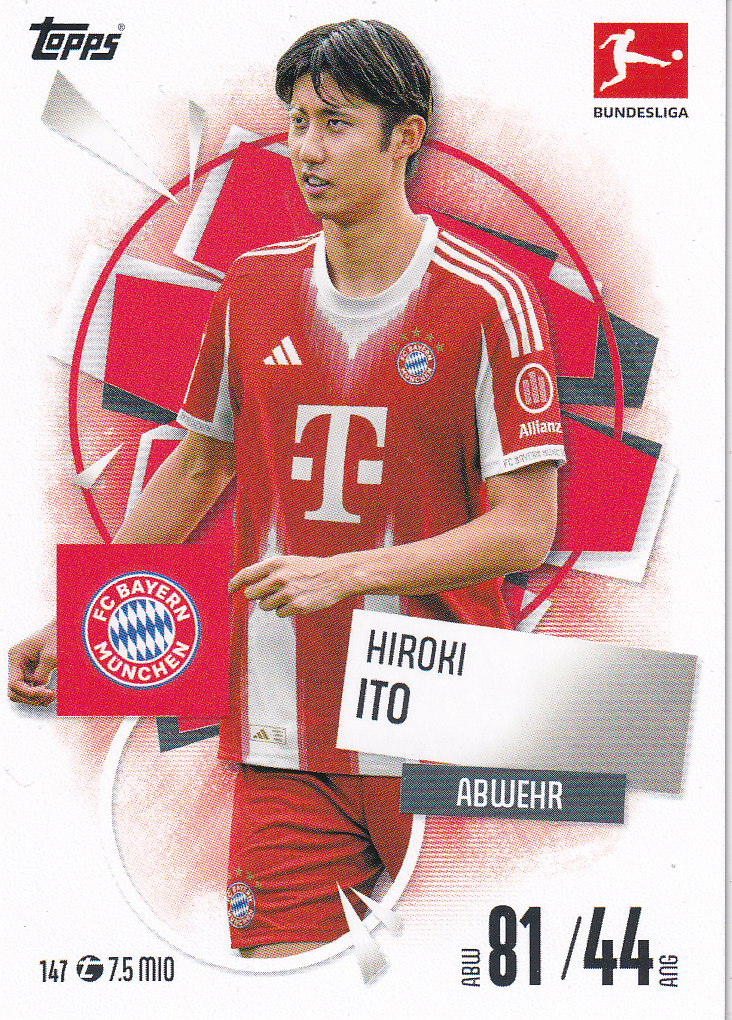 Hiroki Ito - FC Bayern München - Topps Match Attax 2025 - Basis Karte - Nr. 147