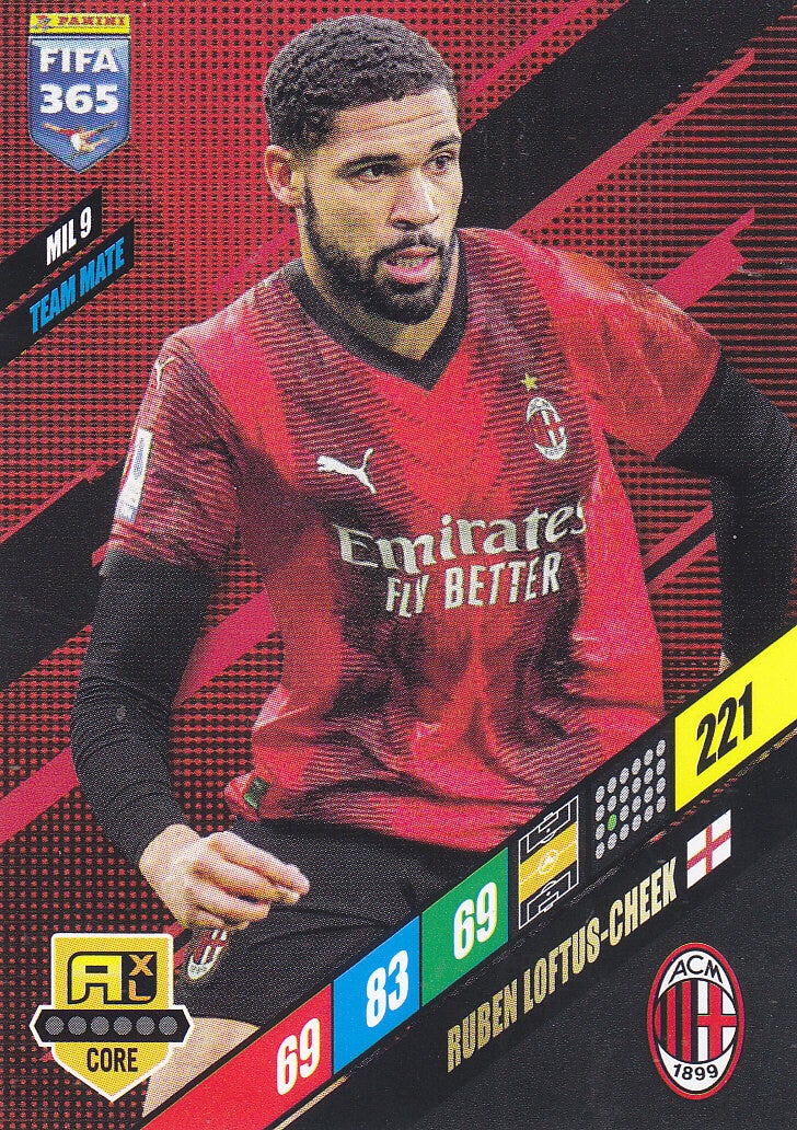 Ruben Loftus-Cheek / AC Mailand / Panini Fifa 365 Jahr 2024 / Team Mate Icon Core / Nr.MIL 9