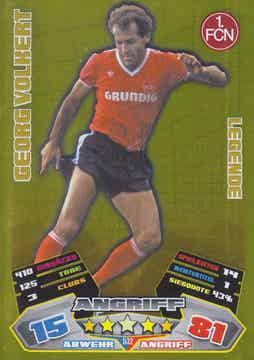 Georg Volkert / 1.FC Nürnberg / Topps Match Attax 2012 / Legende Gold / Nr. 532
