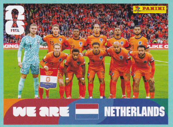 Holland - Panini WM 2026 - Mannschaftsbild Team Foto - NED13