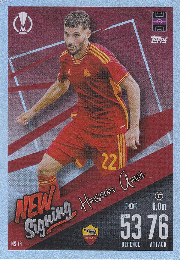Houssem Aouar / AS Rom / Topps Champions League 2023 / New Signing / Nr. NS16