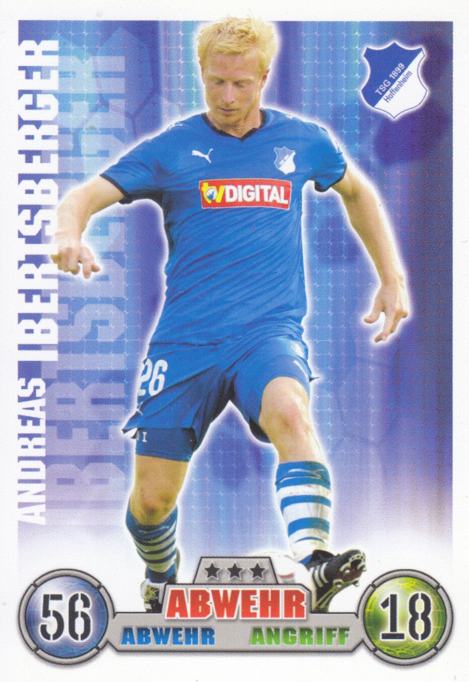 Andreas Ibertsberger - TSG Hoffenheim - Topps Match Attax 2008 - Basis Karte - Nr. 165