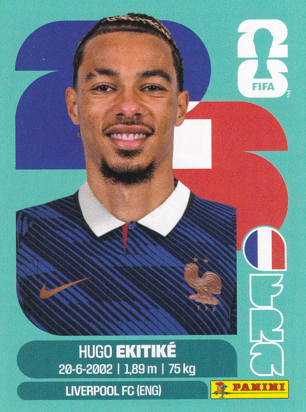 Hugo Ekitike - Frankreich - Panini WM 2026 - Basis Bild - FRA19