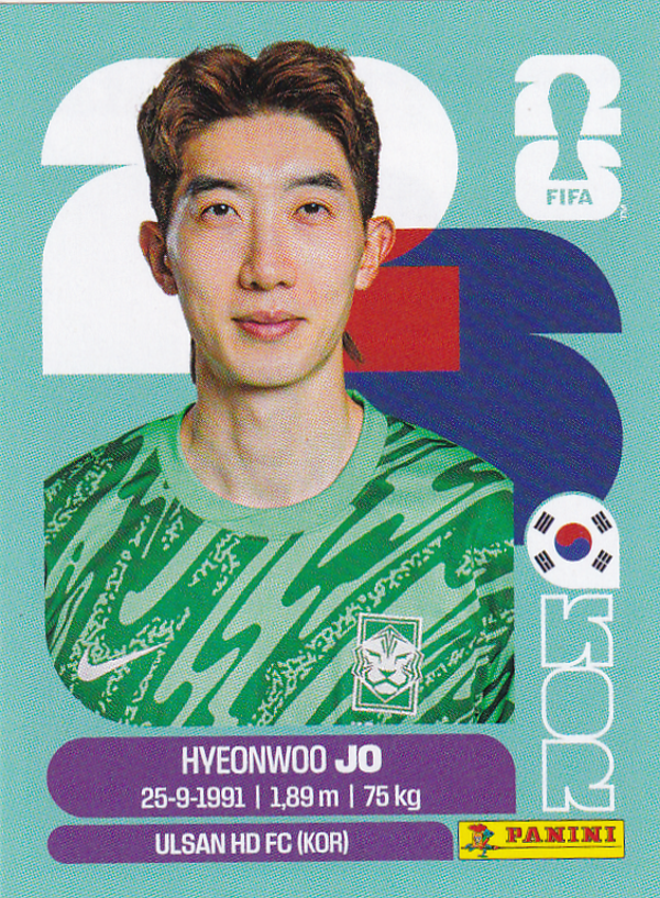 Hyeonwoo Jo - Südkorea - Panini WM 2026 - Basis Bild - KOR2