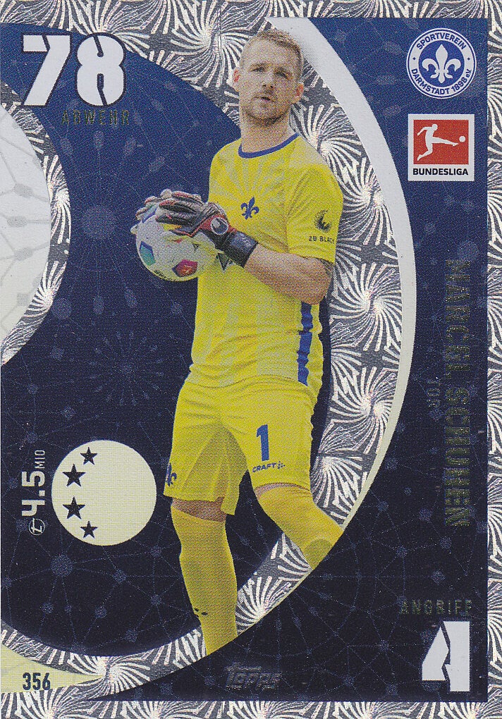 Marcel Schuhen / Darmstadt 98 / Topps Match Attax 2023 / Yin Karte / Nr.356