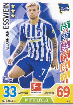 Alexander Esswein / Hertha BSC Berlin / Topps Match Attax 2017 / Basis Karte / Nr. 28