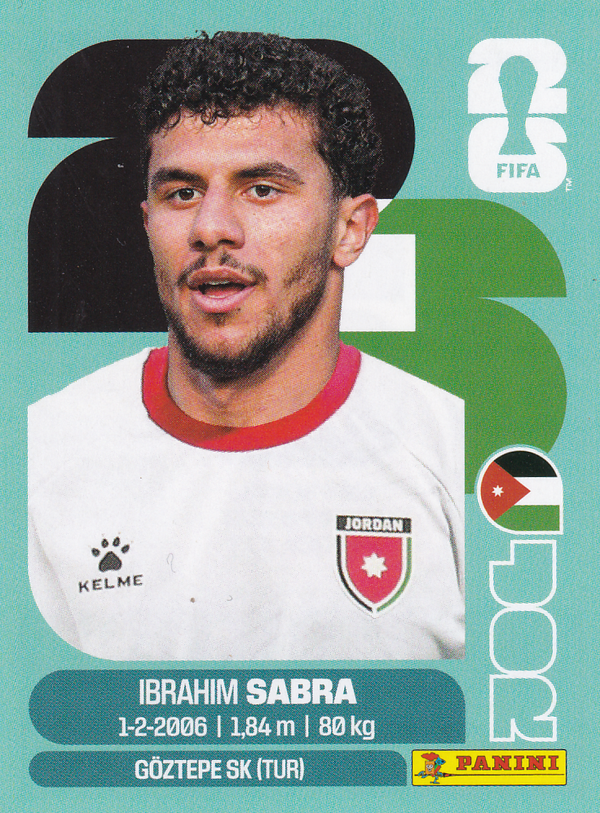 Ibrahim Sabra - Jordanien - Panini WM 2026 - Basis Bild - JOR20