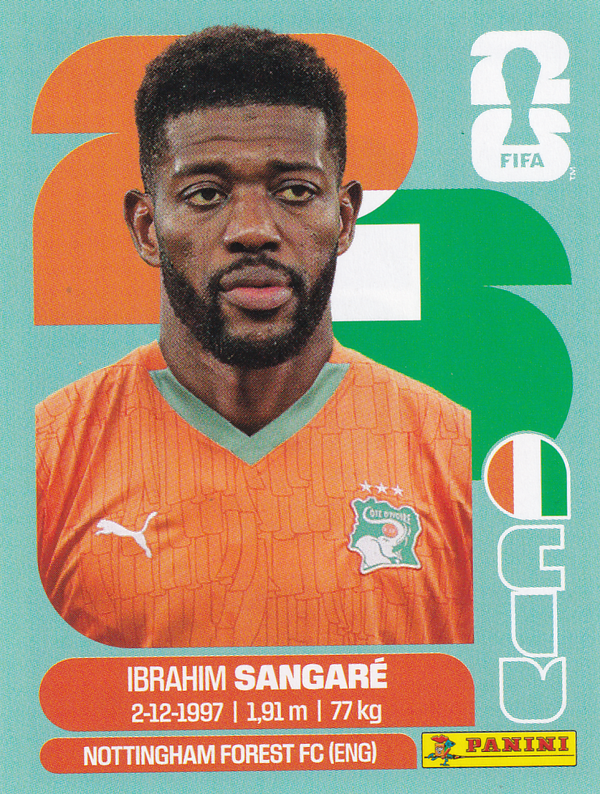 Ibrahim Sangare - Elfenbeinküste - Panini WM 2026 - Basis Bild - CIV12