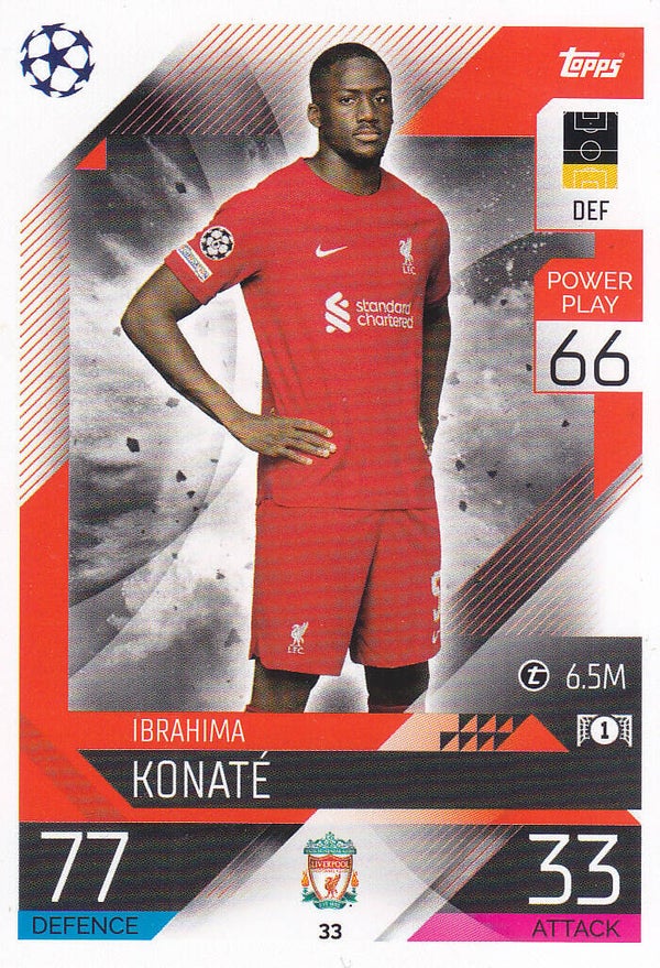 Ibrahima Konate / FC Liverpool / Topps Champions League 2022 / Basis Karte / Nr. 33