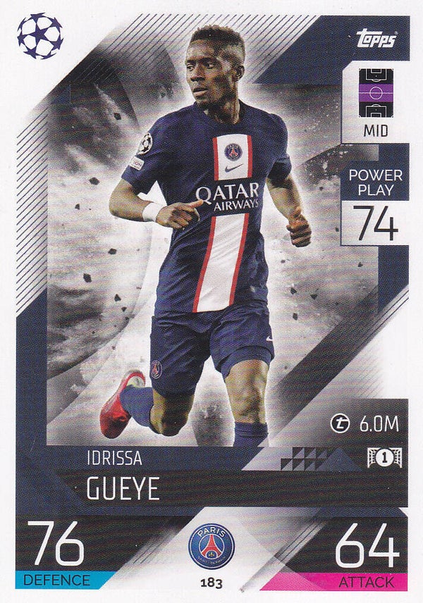 Idrissa Gueye / Paris Saint Germain /  Topps Champions League 2022 / Basis Karte / Nr.183