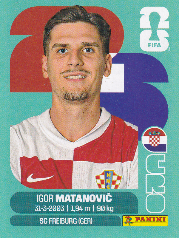 Igor Matanovic - Kroatien - Panini WM 2026 - Update - CRO20a