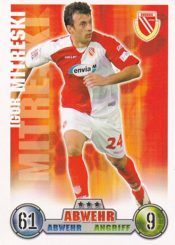 Igor Mitreski / Energie Cottbus / Topps Match Attax 2008 / Basis Karte / Nr. 76