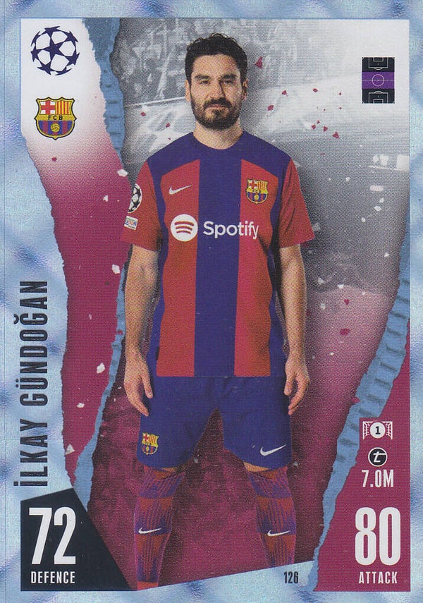 Ilkay Gündogan / FC Barcelona / Topps Match Attax 2023 / Chrystal Blue / Nr. 126
