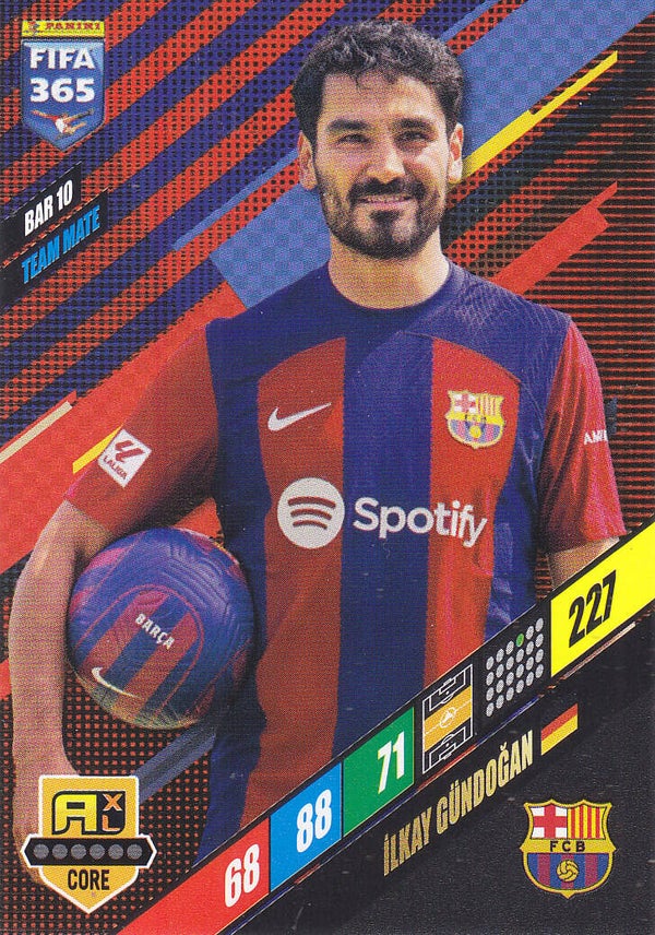 Ilkay Gündogan / FC Barcelona / Panini Fifa 365 Jahr 2024 / Team Mate Karte Icon Core / Nr. BAR 10